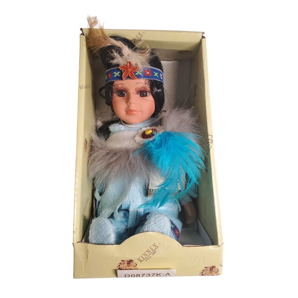 Kinnex Native American Porcelain Doll - 7"